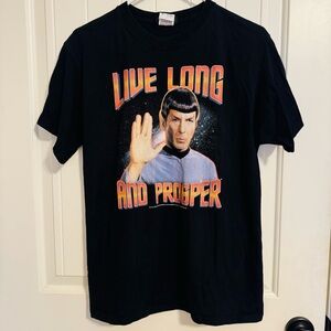 Star Trek Live Long And Prosper Spock Graphic Tee - Black